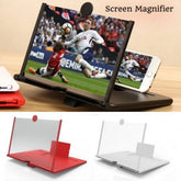 Mobile Screen Magnifier – HD 3D Video Amplifier & Foldable Smartphone Stand | Eye Protection Theater Experience for Movies and Gaming - 12 inches | Random Color